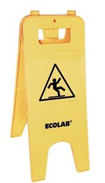 Panneau avertissement sol glissant pièce unitaire Ecolab | Grossiste alimentaire | Dupasquier