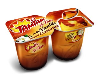 Flan vanille nappé caramel pièce unitaire 125G Tamtam | Grossiste alimentaire | Dupasquier
