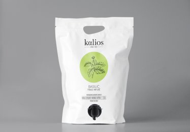 Huile d'olive infusé au basilic poche 2,5L Kalios | Grossiste alimentaire | Dupasquier