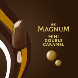 Glace mini double caramel paquet (60MLx6) Magnum | Grossiste alimentaire | Dupasquier
