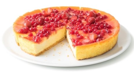 Cheesecake fruits rouges coupé en 14 portions pièce de 1,5KG La Donatella | Grossiste alimentaire | Dupasquier