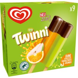 Glace twinni orange poire paquet 72MLx9 Lusso | Grossiste alimentaire | Dupasquier