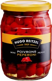 Poivron mini perles bocal 550G Hugo Reitzel | Grossiste alimentaire | Dupasquier