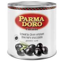 Olives noires dénoyautées boîte 2,6KG Parmadoro | Grossiste alimentaire | Dupasquier