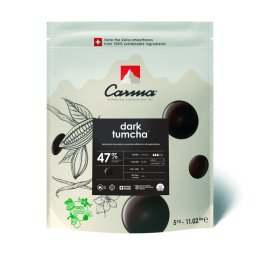 Chocolat de couverture Dark Tumcha 47% gouttes sachet 5KG Carma | Grossiste alimentaire | Dupasquier