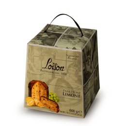Panettone raisins secs, citron confits et crème de citron pièce 600G Loison | Dupasquier