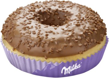 Donuts fourrés lait coco et chocolat Milka 56G Margo | Grossiste alimentaire | Dupasquier